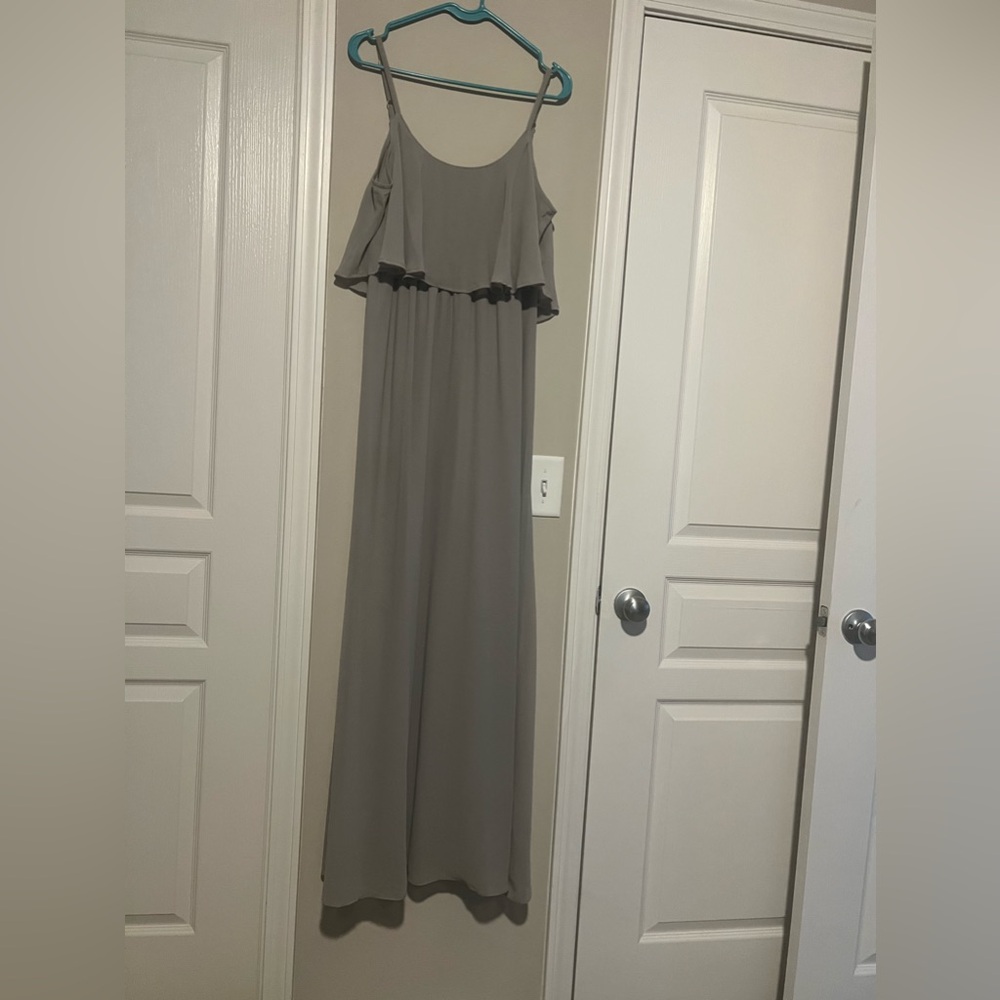 Show Me Your MuMu Caitlin Ruffle Dress -Grey